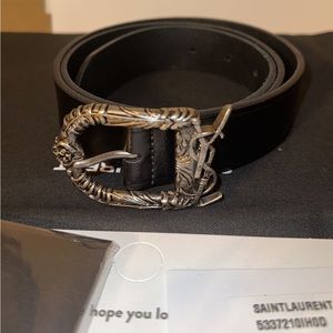 Ysl Western Buckle Leather Belt 
Size 85 NEW worn once